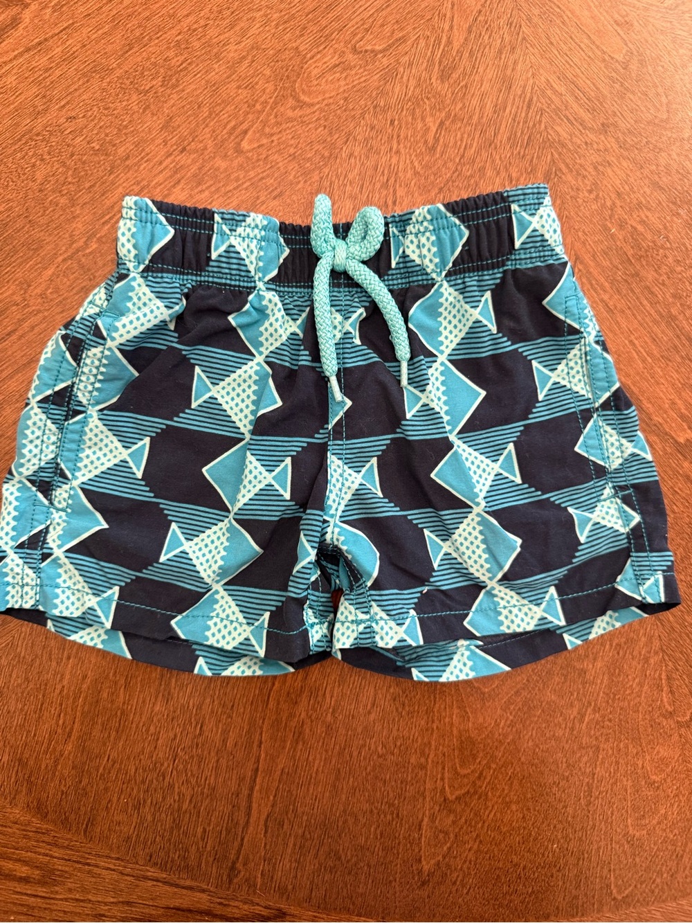 Vilebrequin Navy & Aqua Geometric Swim Shorts